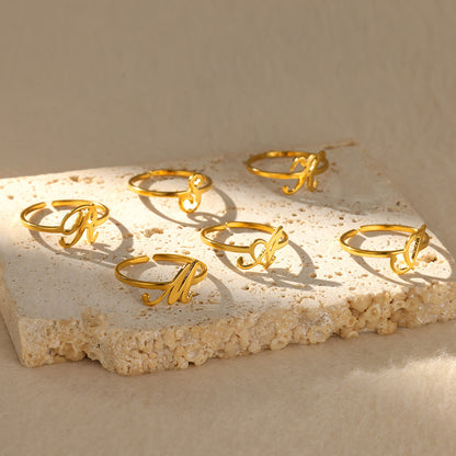 Letter Open Ring