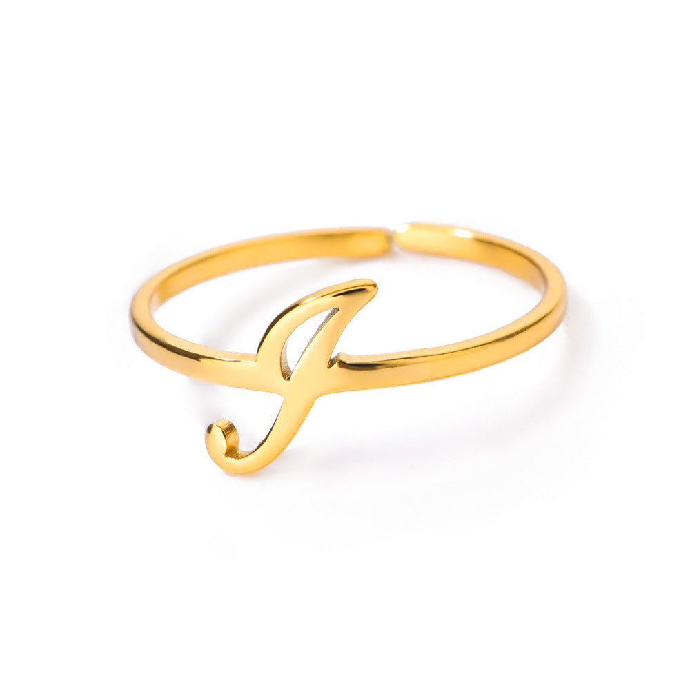 Letter Open Ring