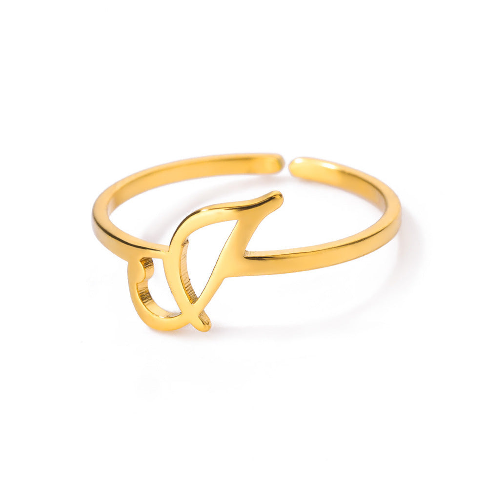 Letter Open Ring