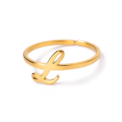 Letter Open Ring