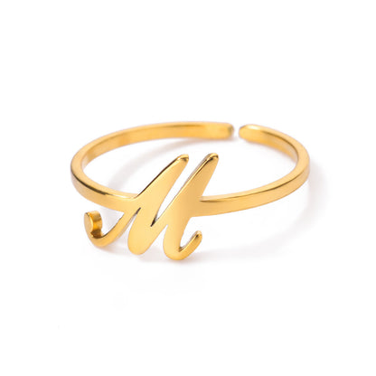 Letter Open Ring
