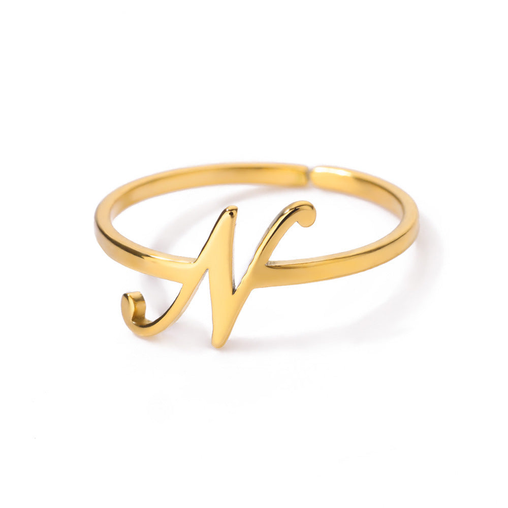 Letter Open Ring