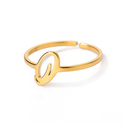 Letter Open Ring