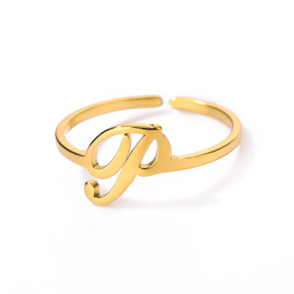 Letter Open Ring