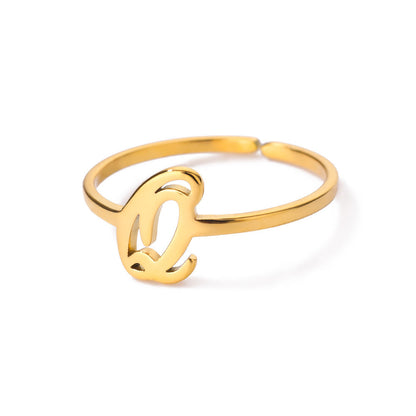 Letter Open Ring