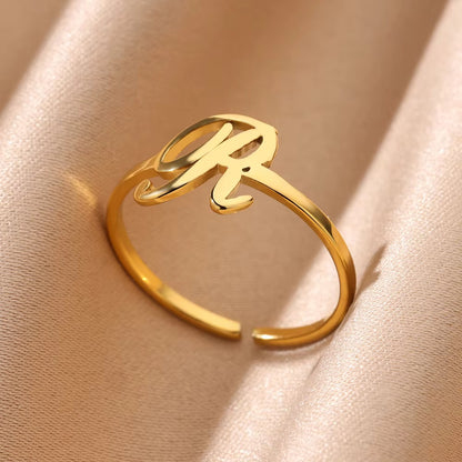 Letter Open Ring