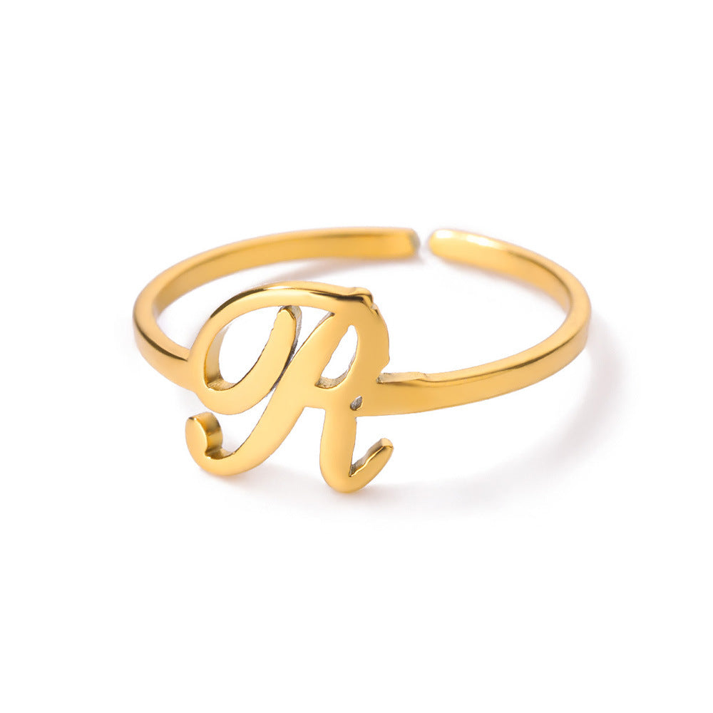 Letter Open Ring