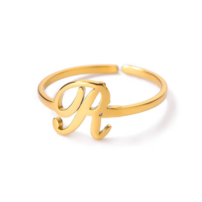 Letter Open Ring