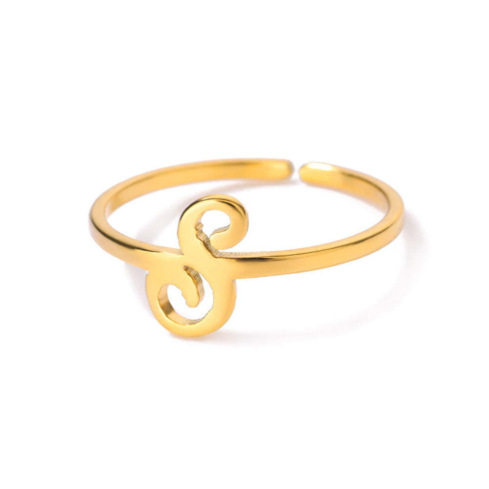 Letter Open Ring