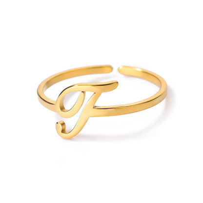 Letter Open Ring