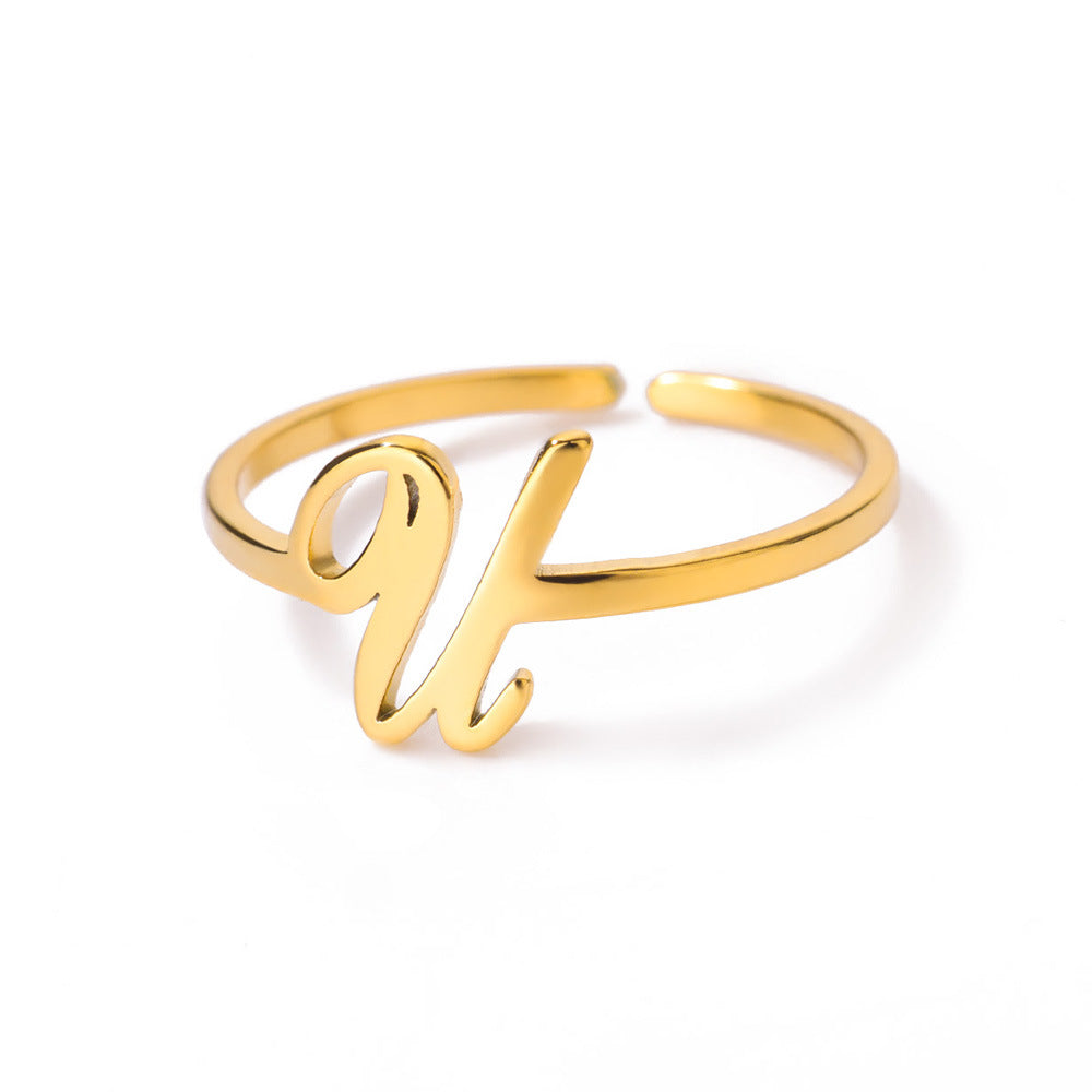 Letter Open Ring