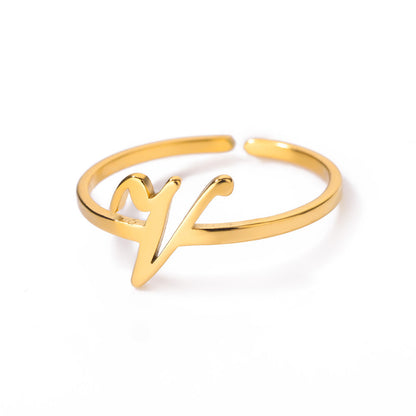Letter Open Ring