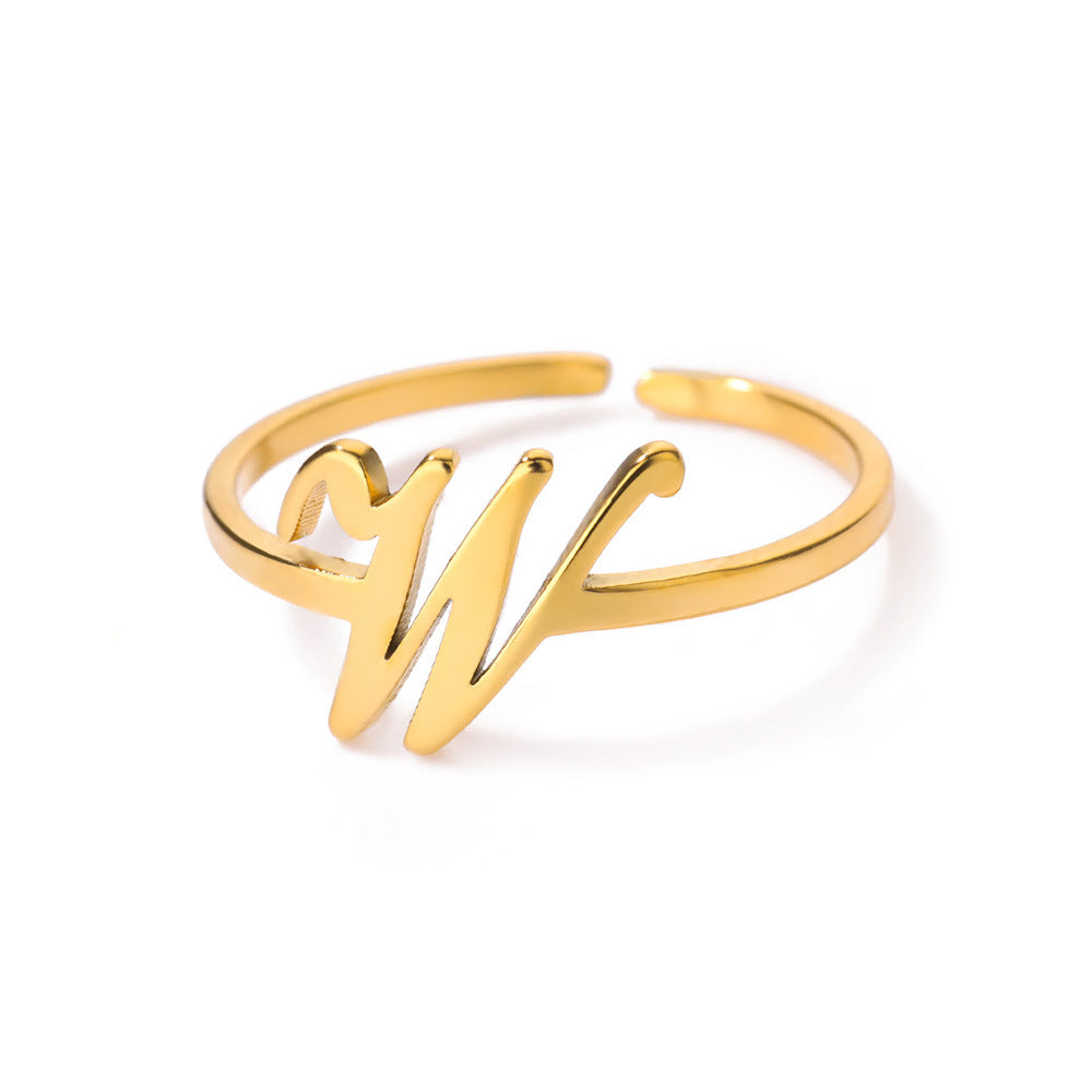 Letter Open Ring