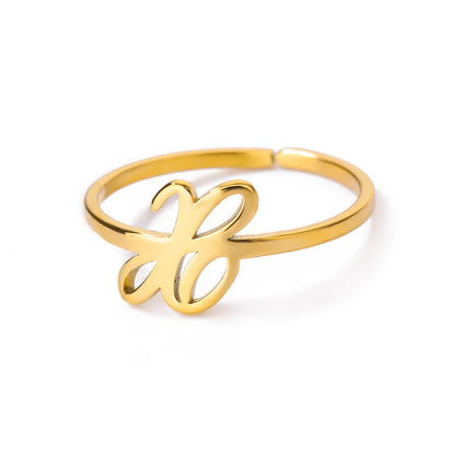 Letter Open Ring