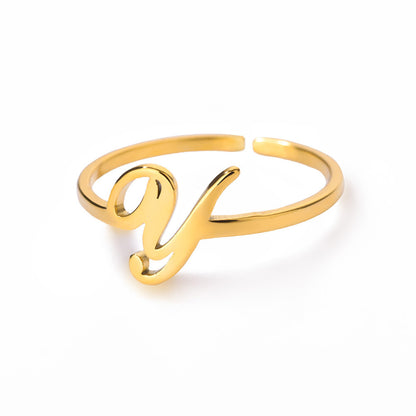 Letter Open Ring