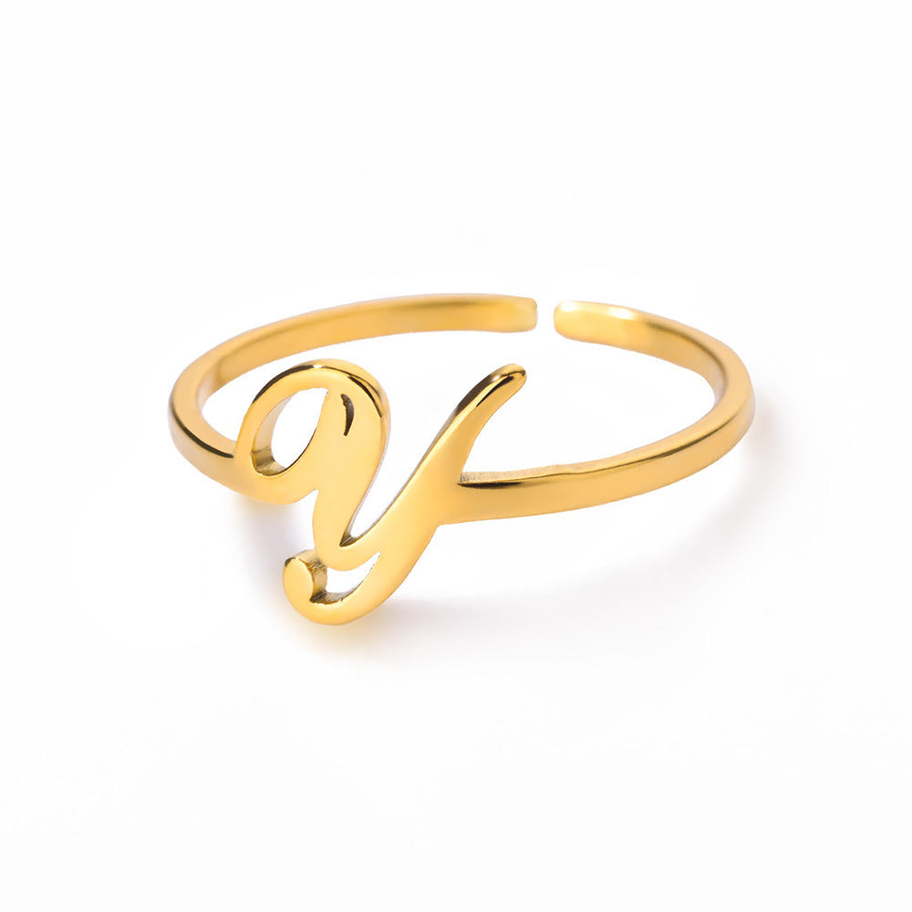 Letter Open Ring