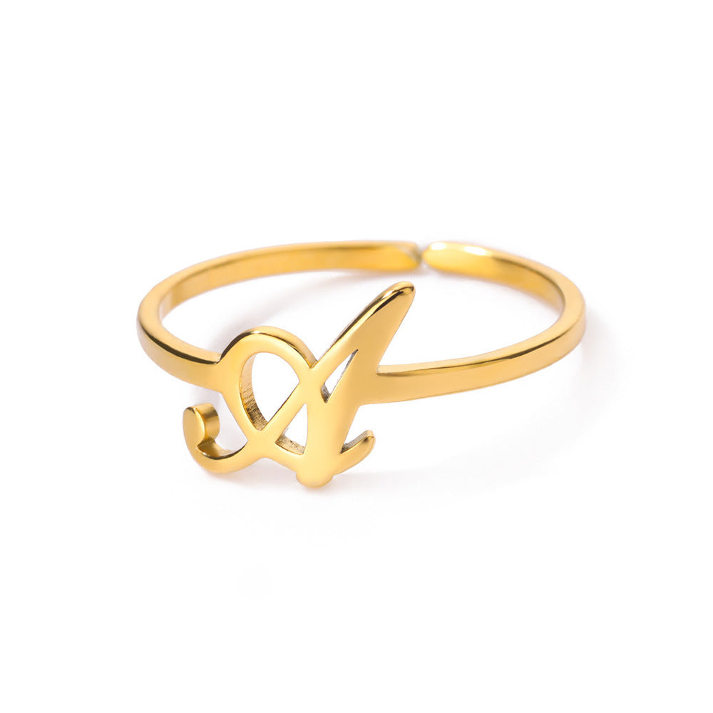 Letter Open Ring