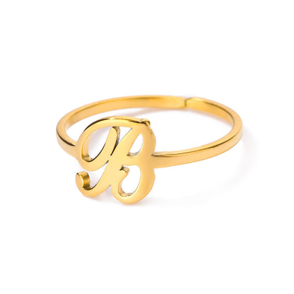 Letter Open Ring