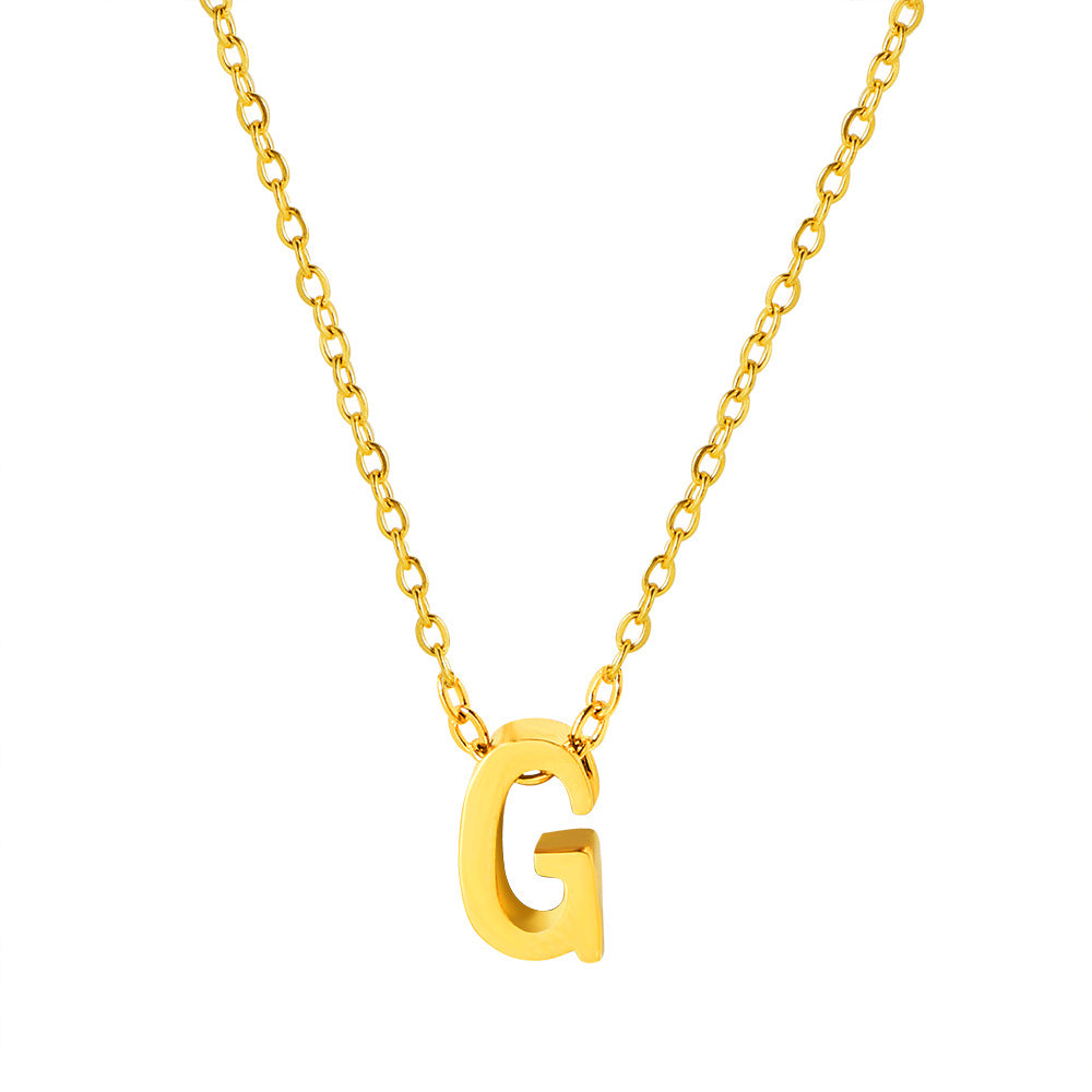 Letter Pendant Necklace