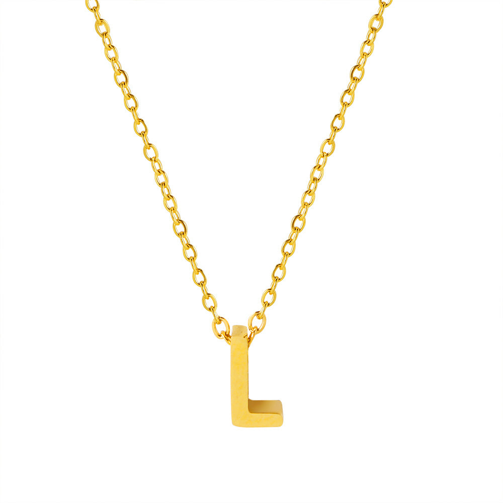 Letter Pendant Necklace