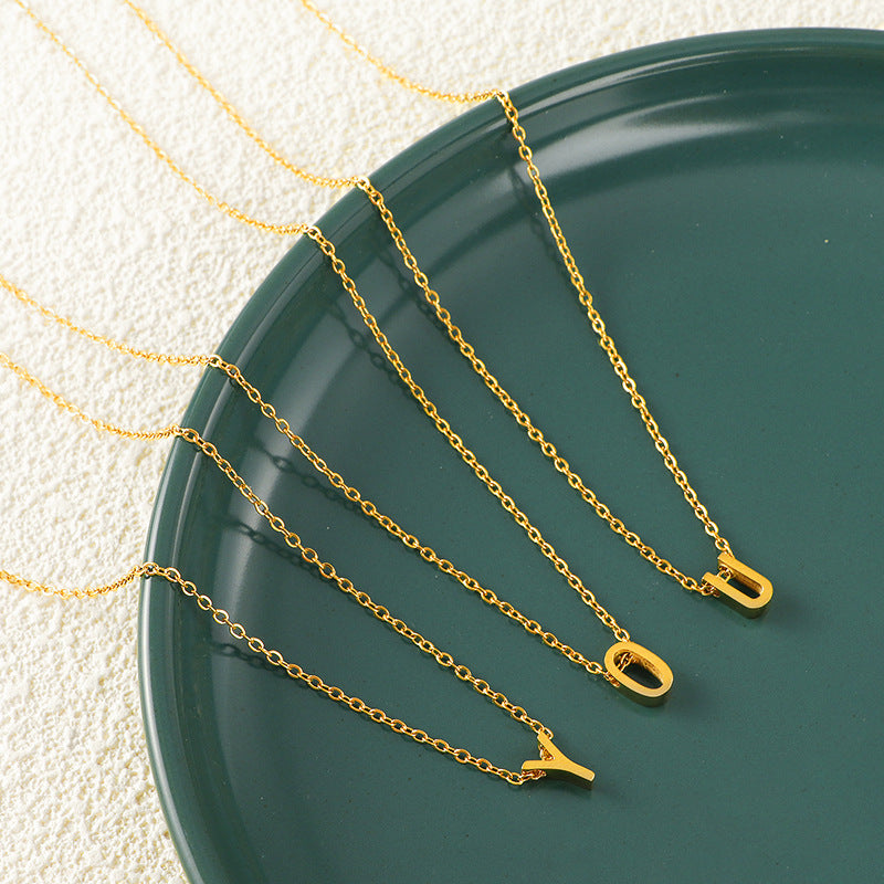 Letter Pendant Necklace