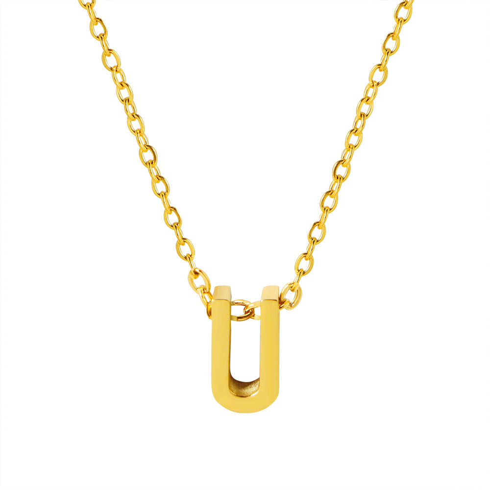 Letter Pendant Necklace