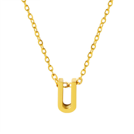 Letter Pendant Necklace