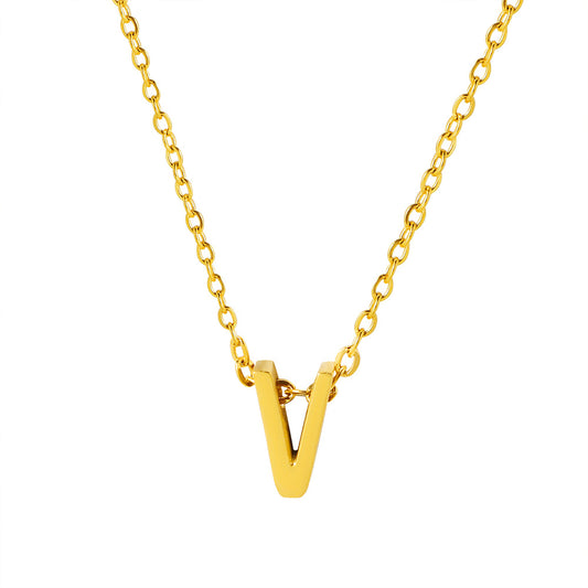 Letter Pendant Necklace