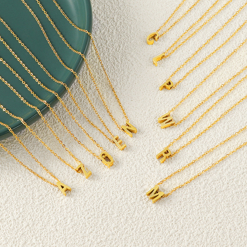 Letter Pendant Necklace
