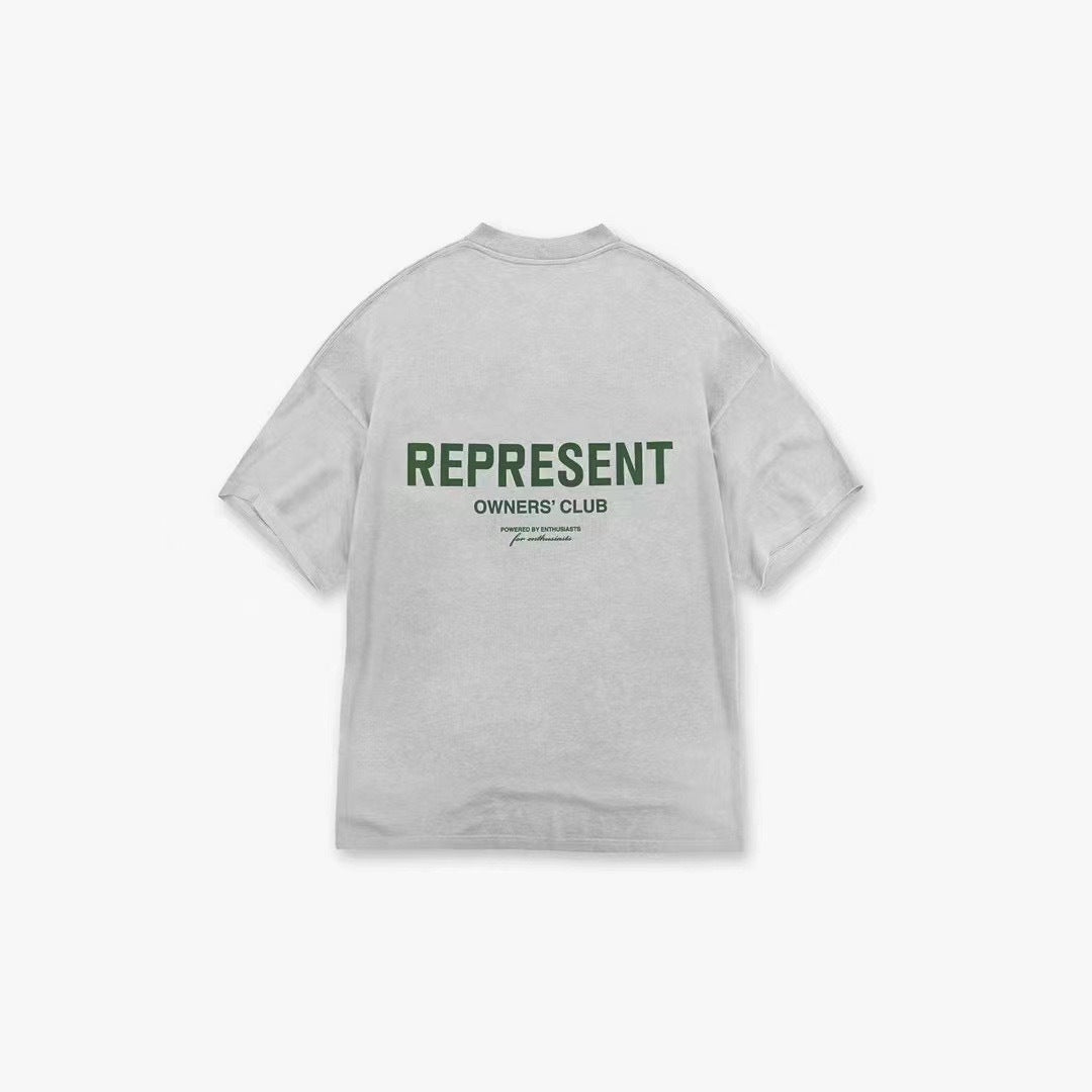 Letter Print Cotton T-Shirt