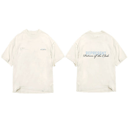 Letter Print Cotton T-Shirt