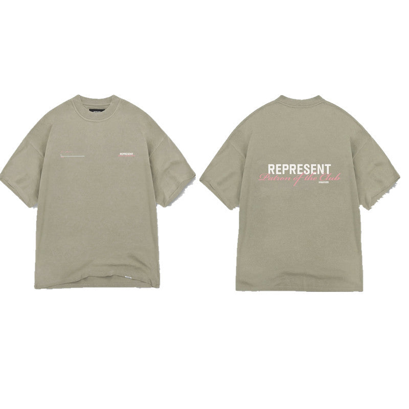 Letter Print Cotton T-Shirt