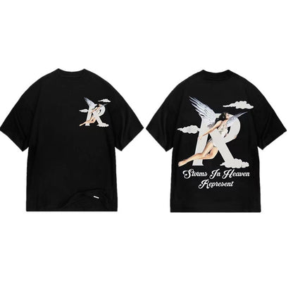 Letter Print Cotton T-Shirt