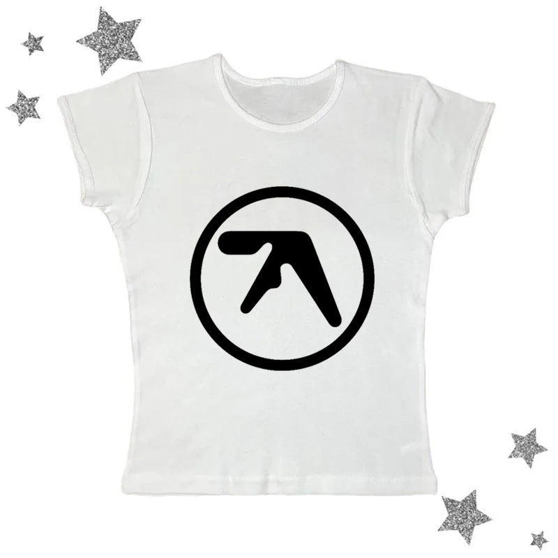 Letter Print Cropped T-Shirt