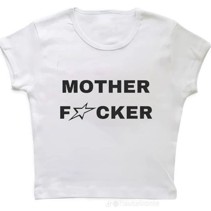 Letter Print Cropped T-Shirt