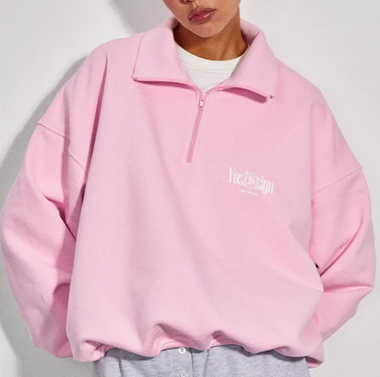Letter Print Fleece Hooded Sweatshirt