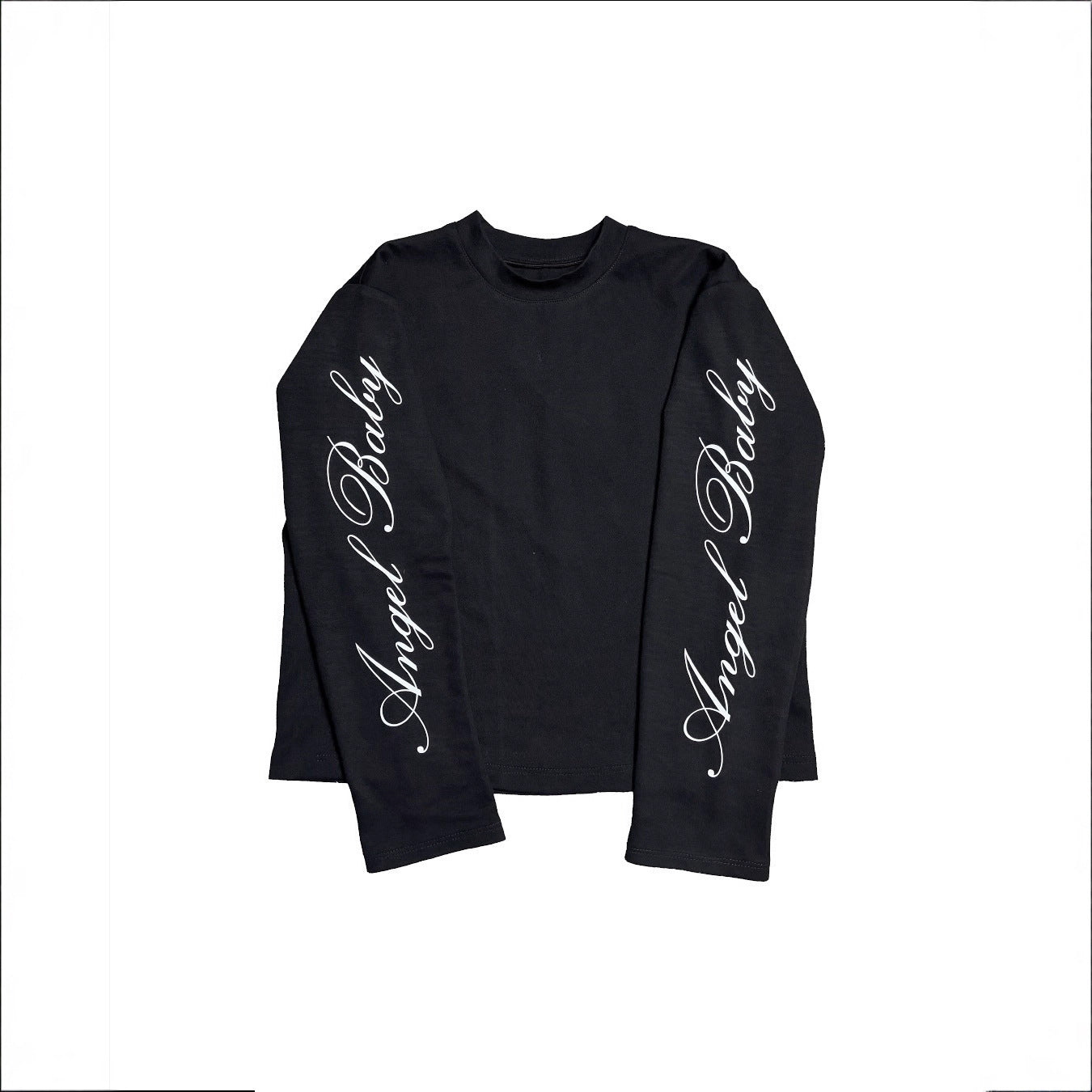Letter-print long-sleeved T-shirt