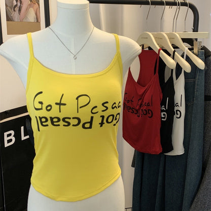 Letter Print Sleeveless Camisole