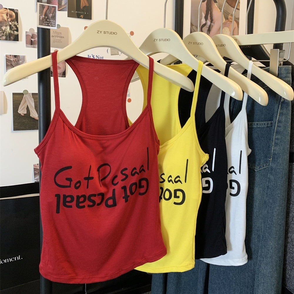 Letter Print Sleeveless Camisole