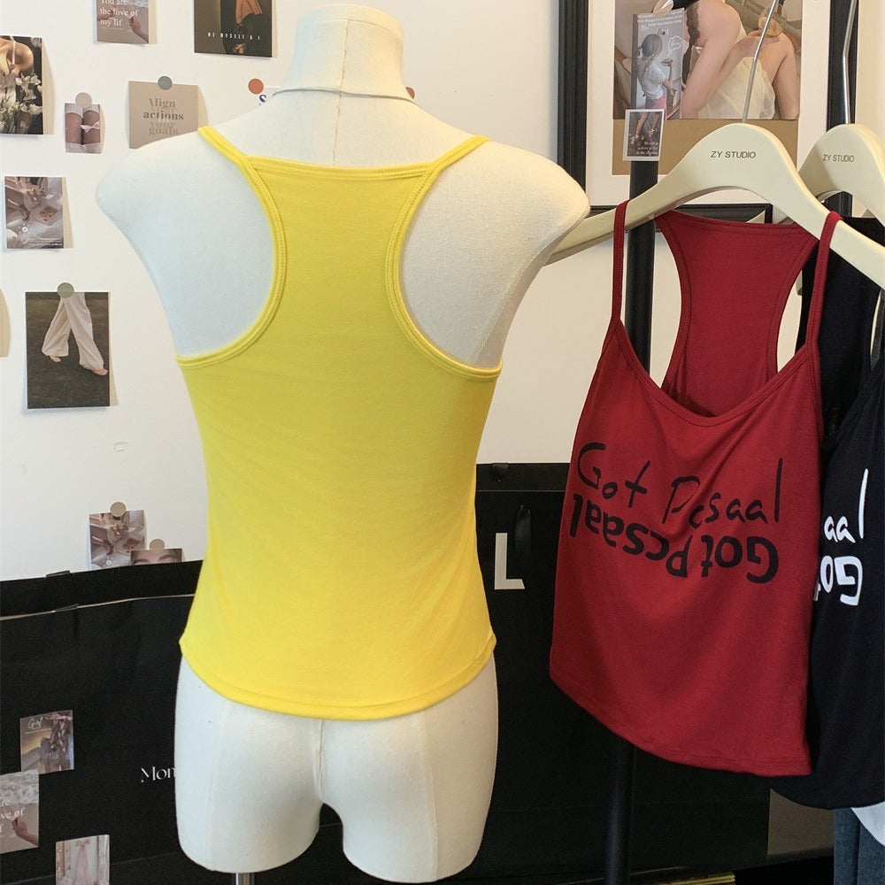 Letter Print Sleeveless Camisole