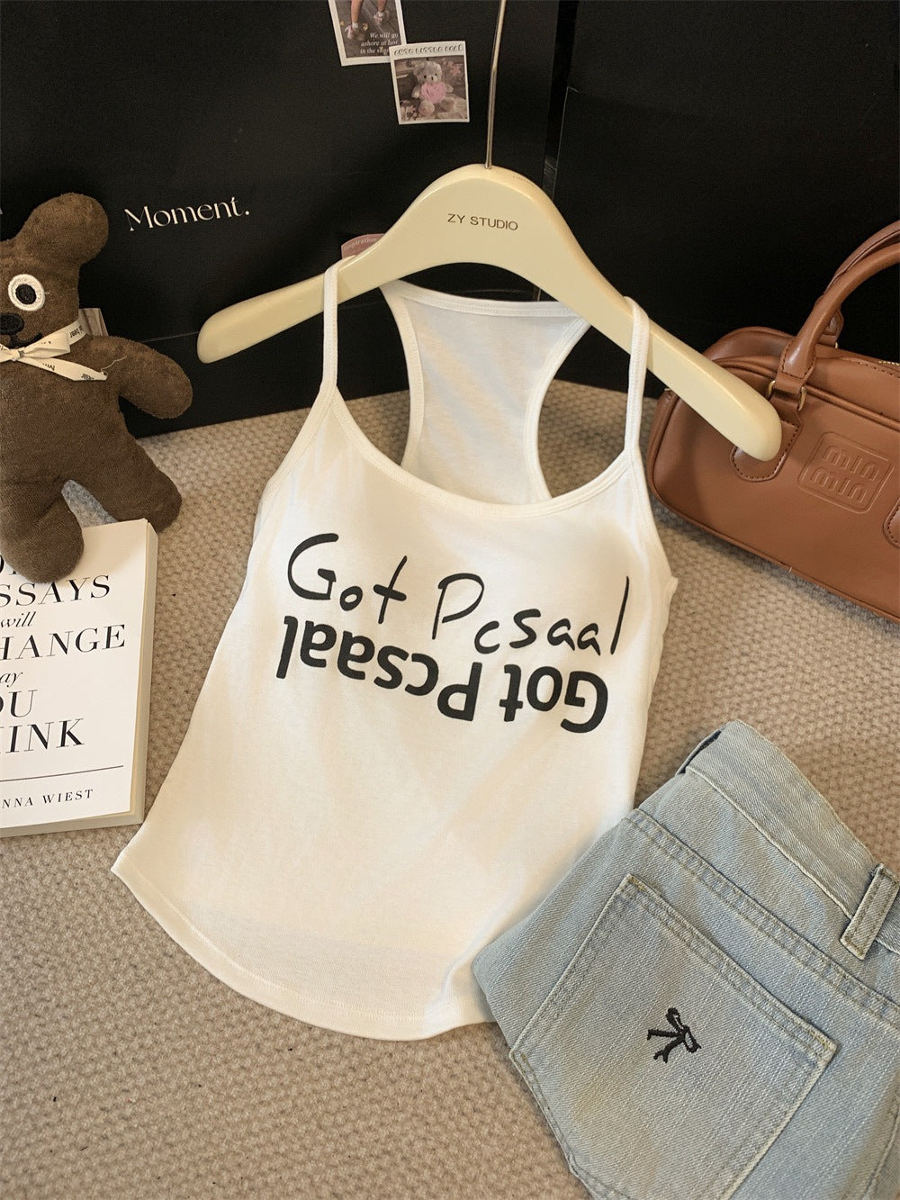 Letter Print Sleeveless Camisole