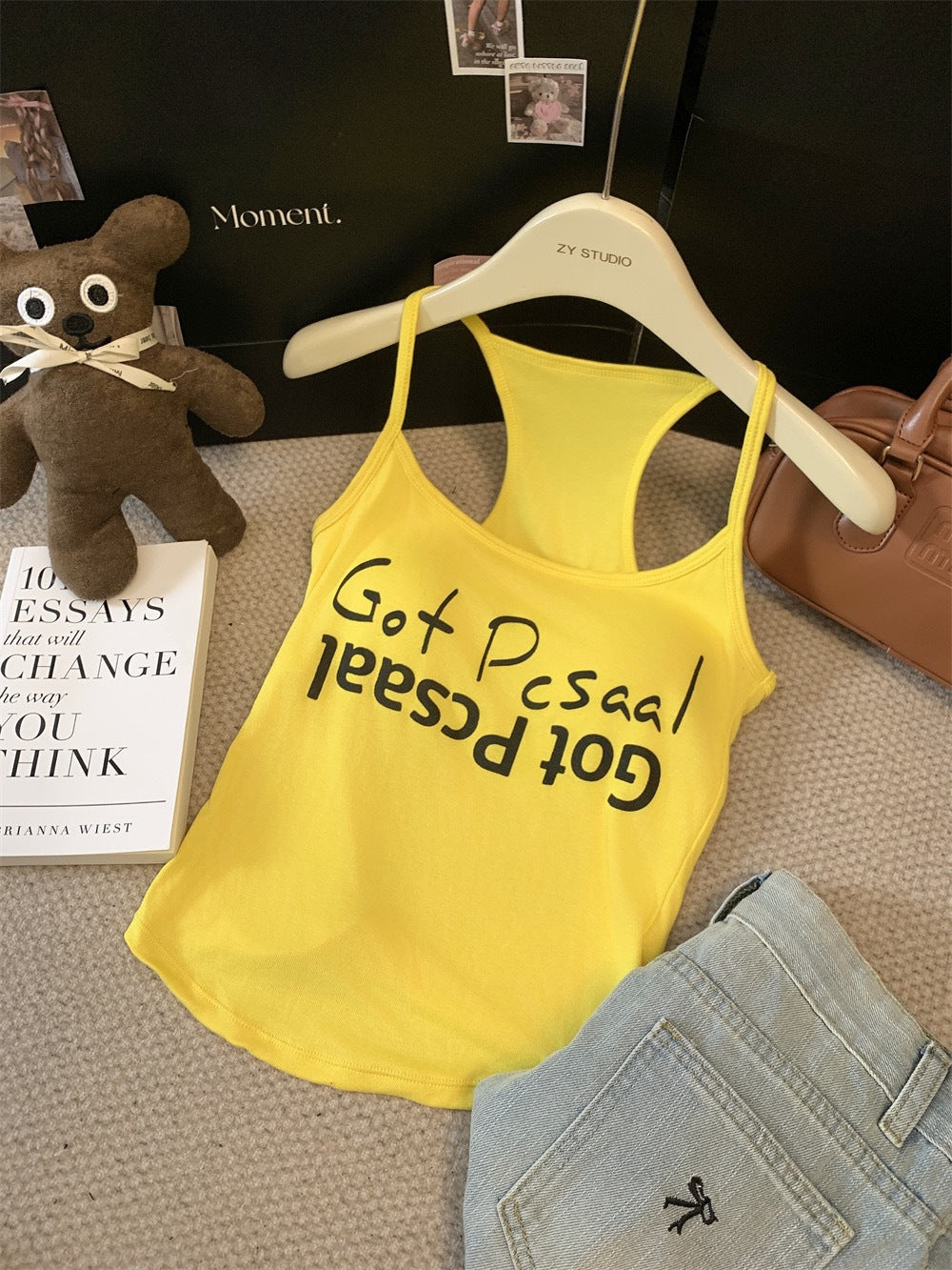 Letter Print Sleeveless Camisole