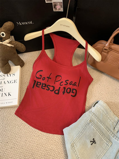 Letter Print Sleeveless Camisole