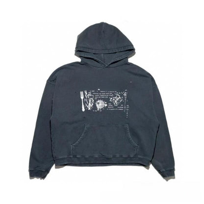 Letter-printed hoodie