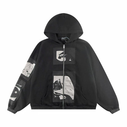 Letter-printed hoodie