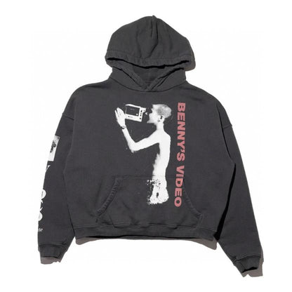 Letter-printed hoodie