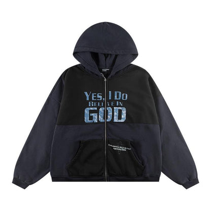 Letter-printed hoodie