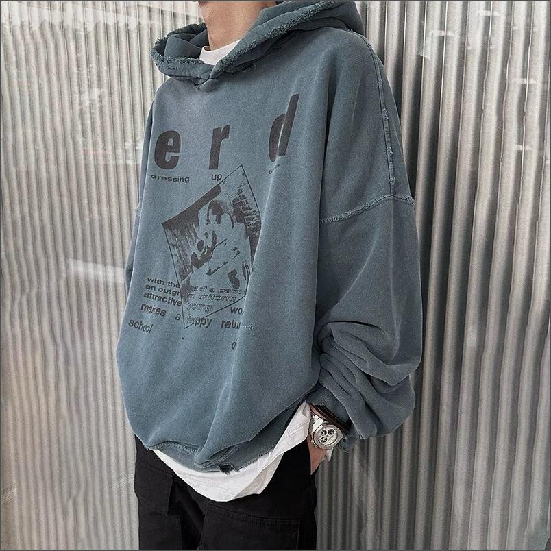 Letter-printed hoodie
