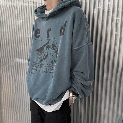 Letter-printed hoodie