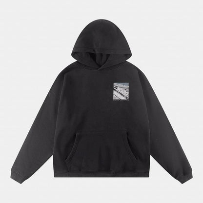 Letter-printed hoodie